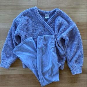 Hanna Andersson Lavender V-Neck Sweater Set